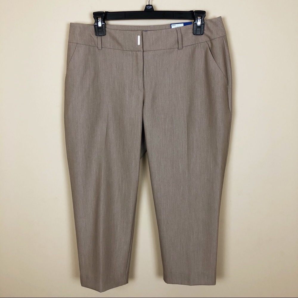 Apt. 9 Torie Modern Fit Taupe Dress Capris Pants - Picture 2 of 6